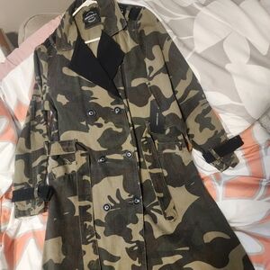 Zara Camouflage Trench Coat